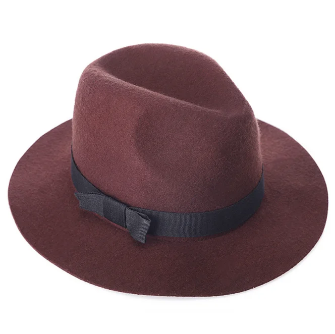 
Wholesale 100% Wool Felt Fedora Hat Floppy Hat 