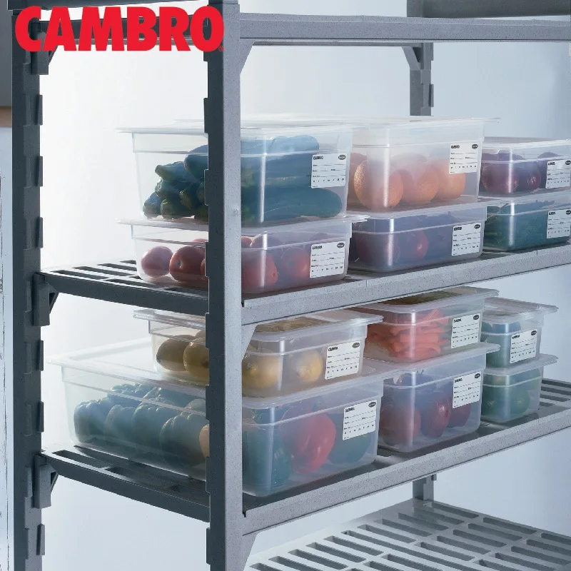CAMBRO 44PP190 Durable Polypropylene Translucent Food Pans Plastic Gastronorm Food Pans 10CM Depth GN Pan 1/4