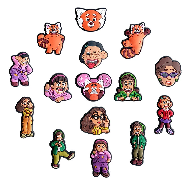 2022 Hot-selling DIY Anime Cartoon Movie Turning Red Croc Charms Wholesale Toys Party for Croc Girls Charm Shoe Decoration Gifts