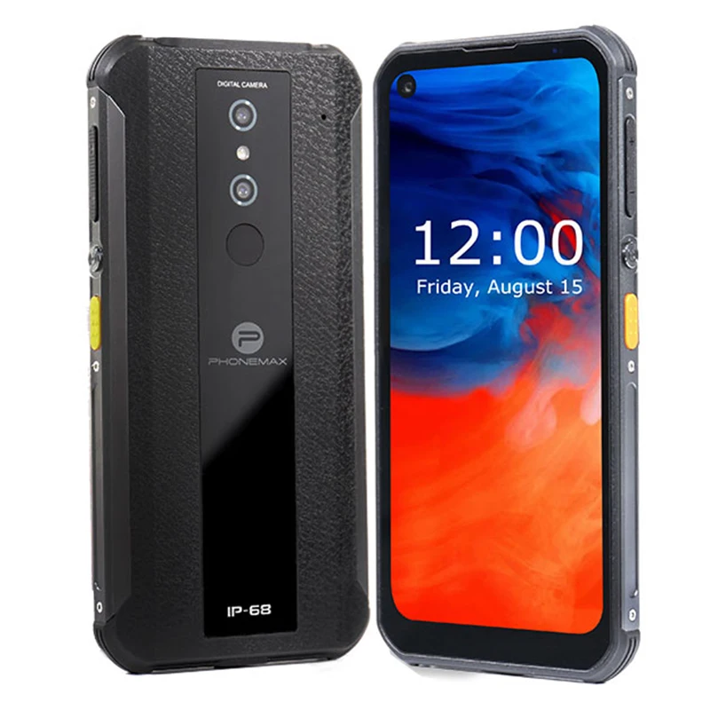 6.4 Inch IP68 Waterproof Quad Core 4GB RAM / 128GB ROM Rugged Style Smartphone Android Cell Phone