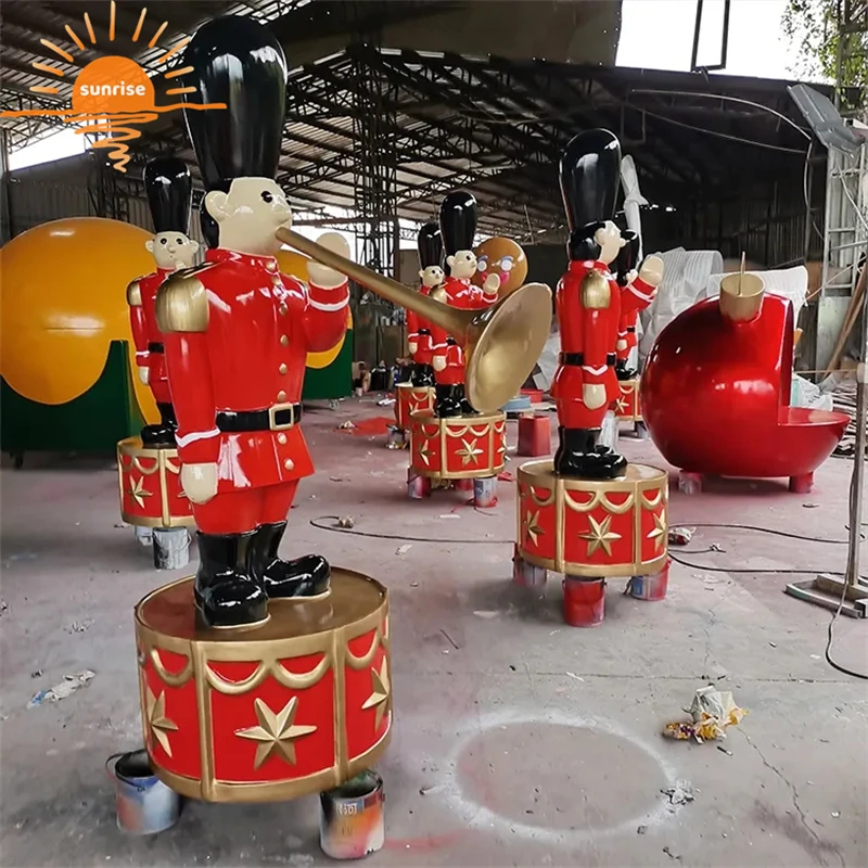 Best Selling Christmas Products Fiberglass Christmas Nutcracker Life Size Toy Soldier The Nutcracker Figure