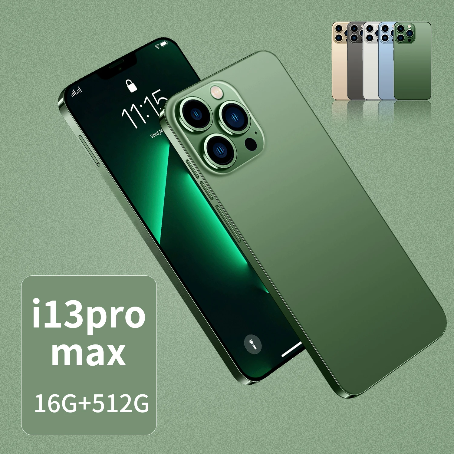 Original i14 i13 promax 6.8 inch 8GB+256GB Android smartphone 10 core 5G LET phone HD face ID Global version mobile phone