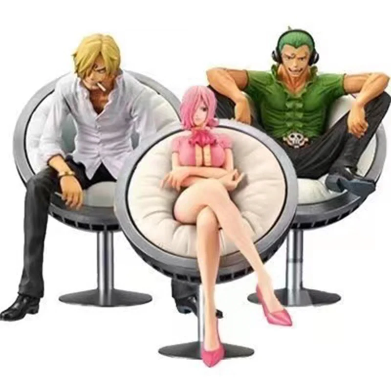 Best One Piece 5 Styles Wins Moak Family Sit Anime Figure Sanji Raju Izzy Yongji Action Toy Gift Collection