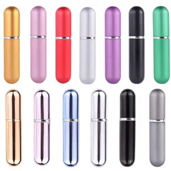 5 ml round head cosmetic packing bottle mini portable electrochemical aluminum perfume spray bottles