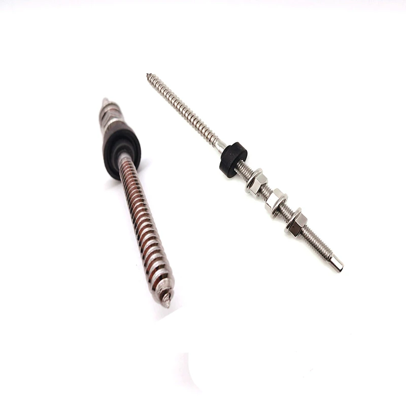 Solar Mounting Dowel Screw Stainless Steel Hanger Bolt Screws M10*200 For Solar Mounting System SUS304