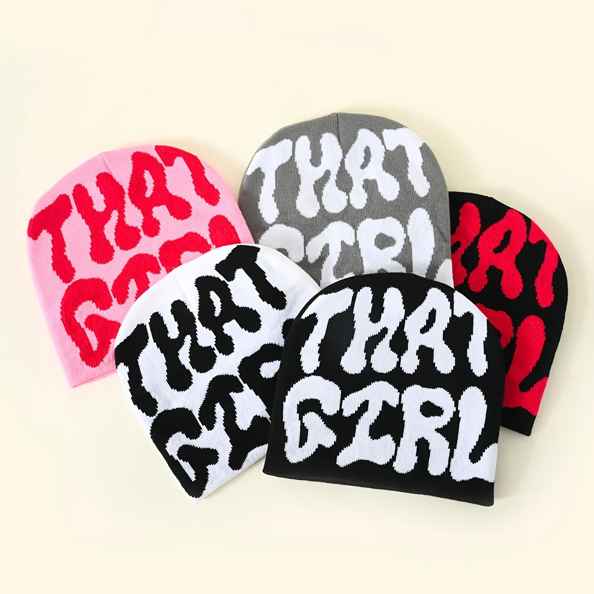 Hot Sale Custom Unisex All-Over Print Winter Hat Cap Custom Logo Knitted Hat Beanies Cartoon Character