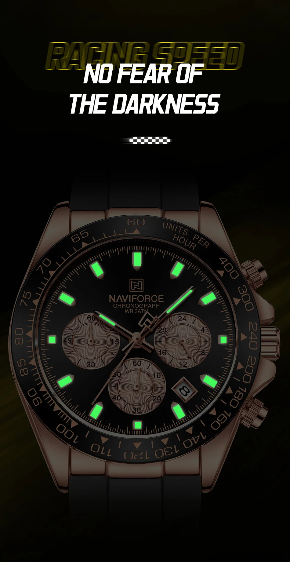 factory wholesale price with Date NAVIFORCE 8054 RGBB Luxury Chronograph men design Luminous Quartz watches