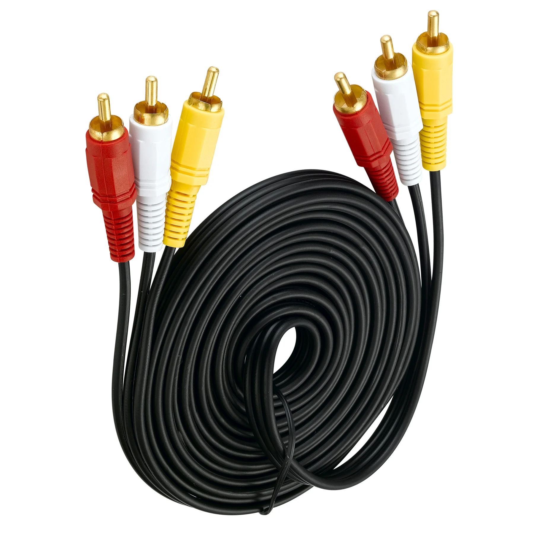 1.5M/3M/5M/10M/20M 3 RCA To 3 RCA Male to Male Audio TV DVD Video Adapter AV Splitter Cable