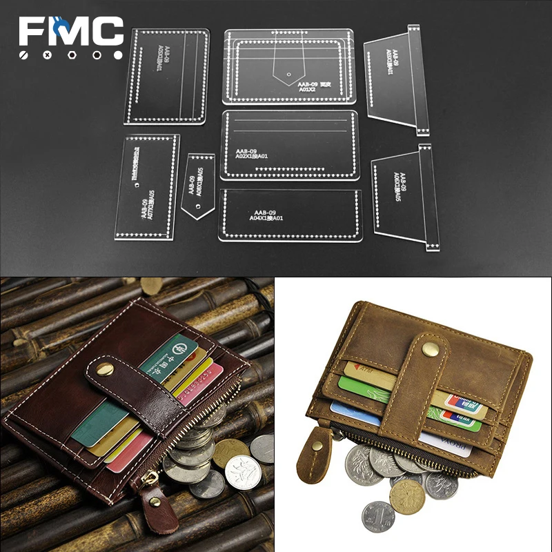 Лидер продаж акриловый шаблон для упаковки карт бумажник кожаные товары ручной работы кожаный дизайн «сделай сам» бумажника