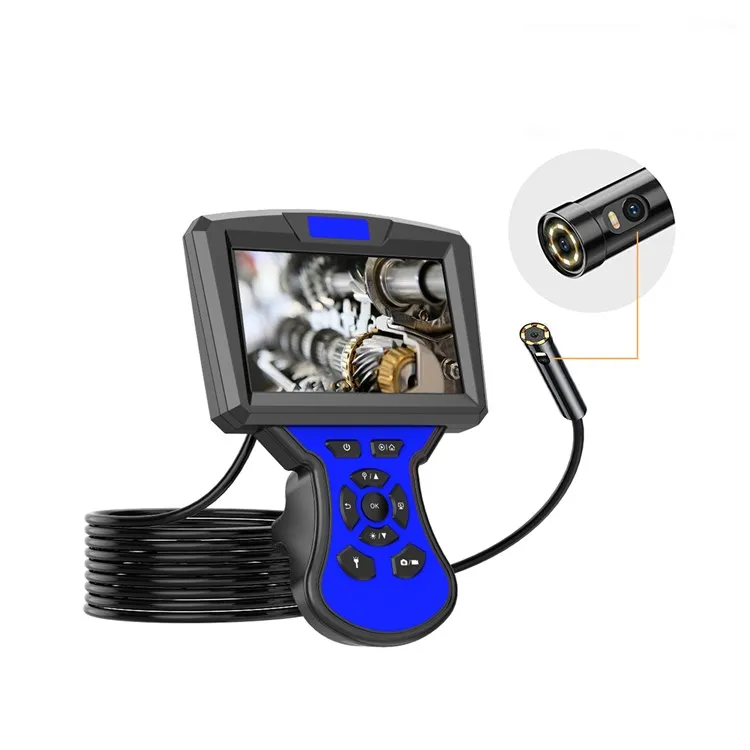 Dual lens 8mm endoscope camera 5 inch monitor video endoscope 1080p dual camera borescope inspection camera