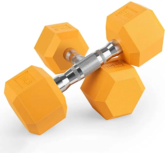 Wholesale Cheap Weight Custom Logo Hex Rubber Hexagon Dumbbell Trade Sales Hexagonal 25lbs Hex 20lbs