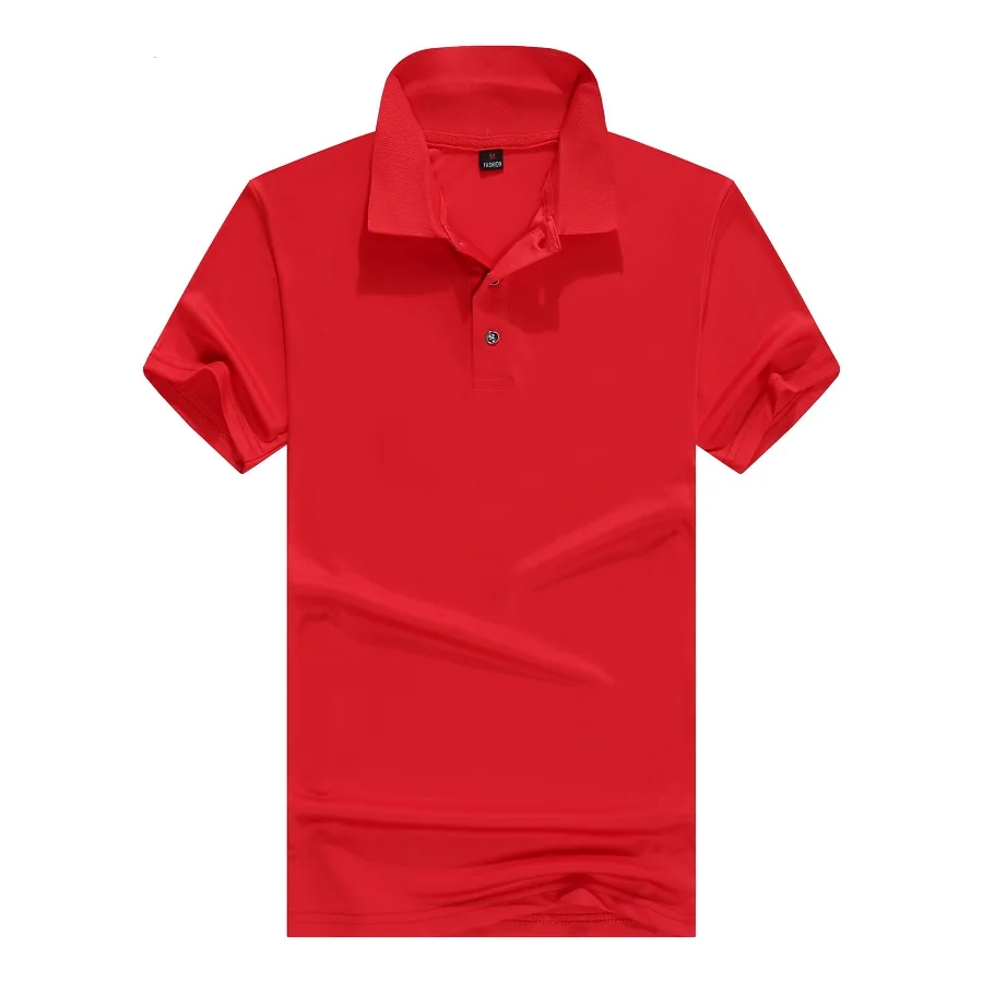 Short Sleeve cafe bar t shirt polo print uniform restaurant work wear custom printing embroidery Logo Polo Shirt