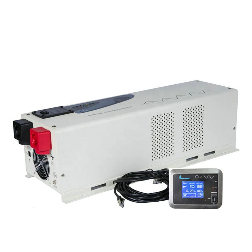 New 4kw  48v dc 110v 120v ac sinus pure sine wave power inverters charger for offgrid solar system with low idle current