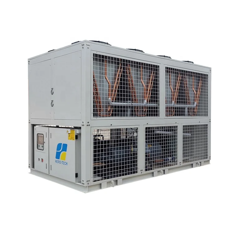 Hero-Tech 100ton/100HP Screw compressor Industrial Circulating water cooling Air cooled water chiller
