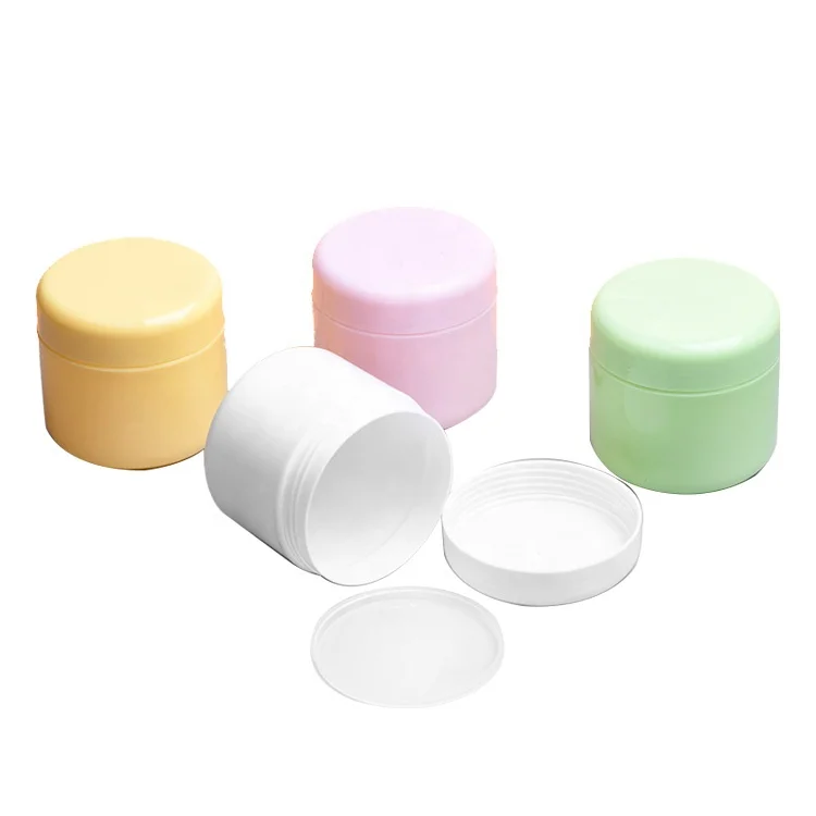 China supplier fashionable custom colors pp cream jar plastic container for cosmetic cream cosmetic packaging jar for sale