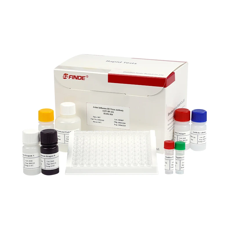 Veterinary Instrument ELISA Test Kit for Avian Influenza H5 Virus Antibody (AIV-H5 Ab) for Poultry Chicken Duck Geese