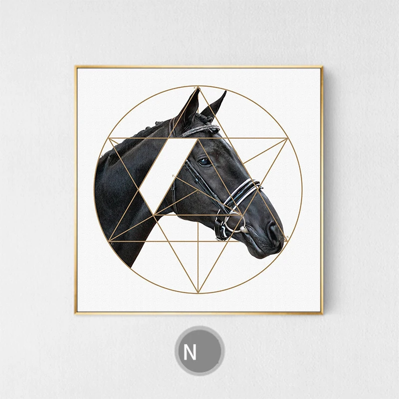 Nordic Light Luxury American Modern Horse Wall Art Painting Creative Popular Print On Canvas Painting For Home Decor