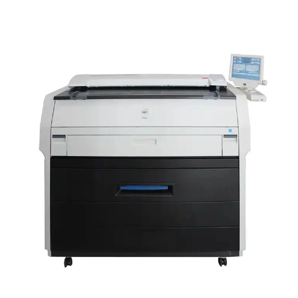 High Speed Monochrome Refurbished Engineering Copier for KIP 7100 7170 36-inch A0 Mono Printer with Color Scan In Good Condition