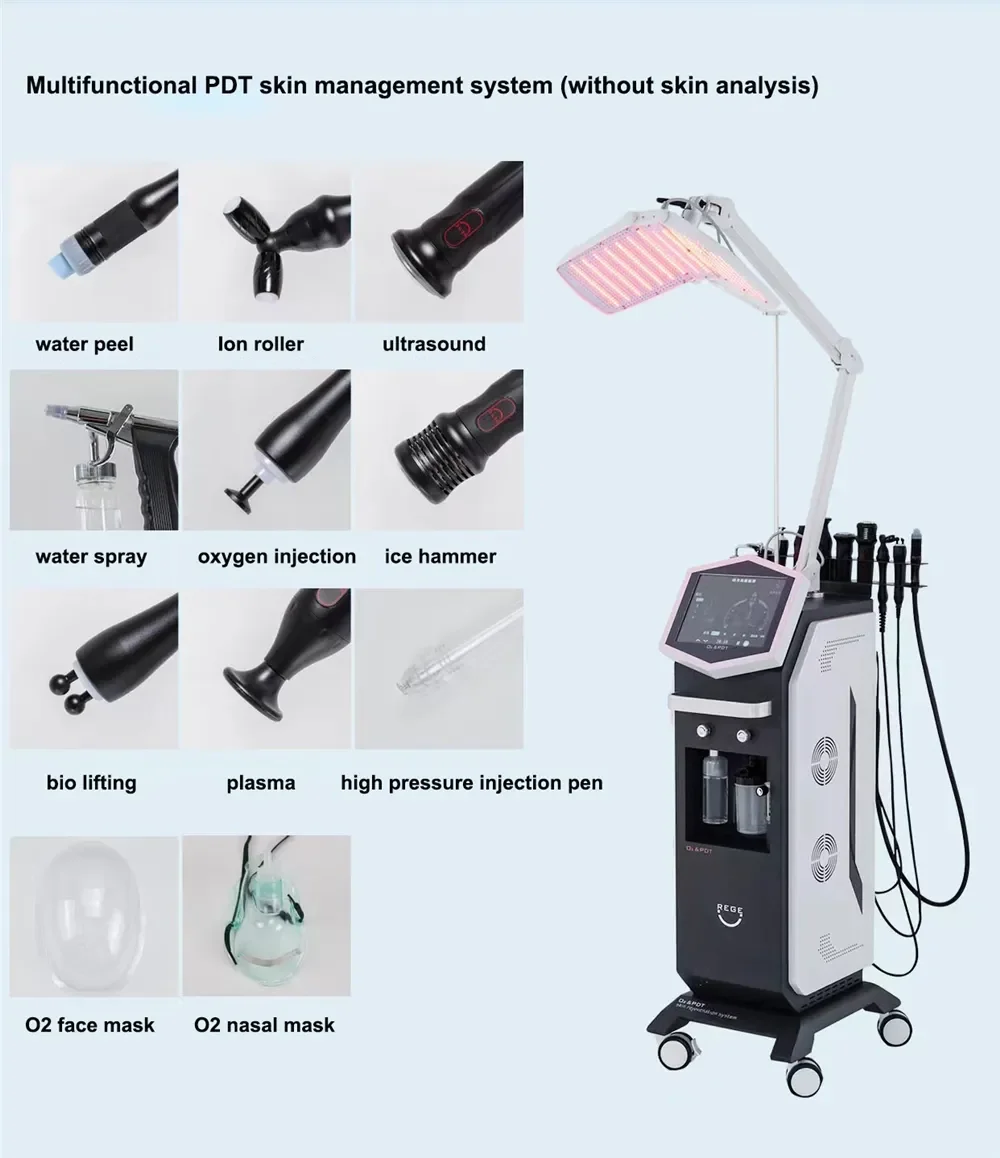 2023 Facial Water Oxygen Injection Equipment Multifunctional Skin Management Oxygen Mask Machine