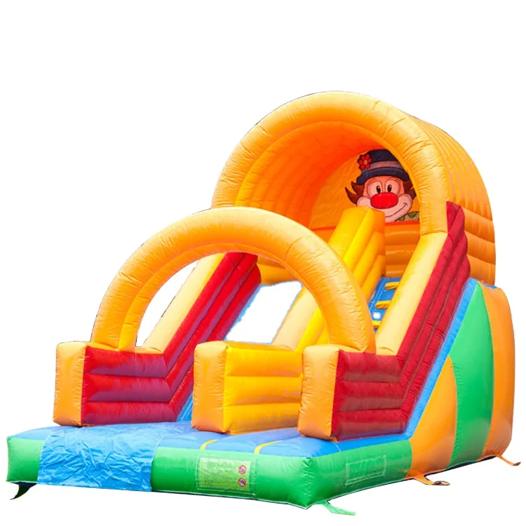 Inflatable dry circus clown slide for Adult and Children