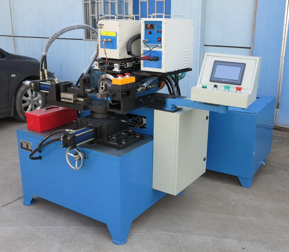 High speed copper aluminum metal tube pipe end hot heat spinning machine