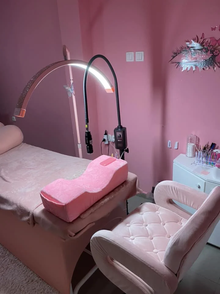 FOSOTO 28Inch Stand Light Led Half-Moon Lamp Crystal EyeLash Light Lash Lamp For Eyelashes Lashes Brown Tattoo Spa Lighting