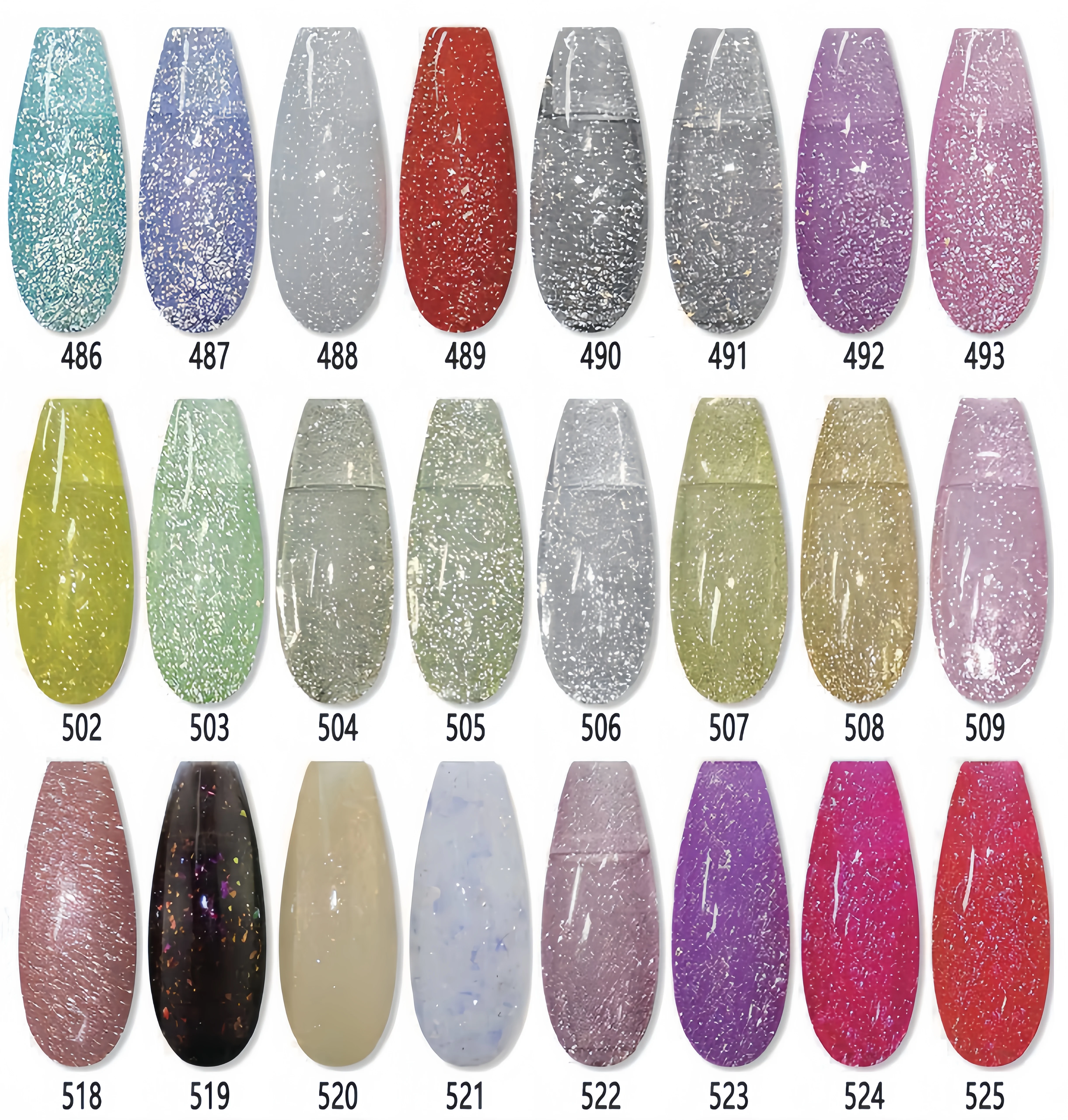 OEM/ODM 600+ Colors Nail Art Design Shimmer Sequins Thick 2 In 1 UV Glitter Rubber Base Gel