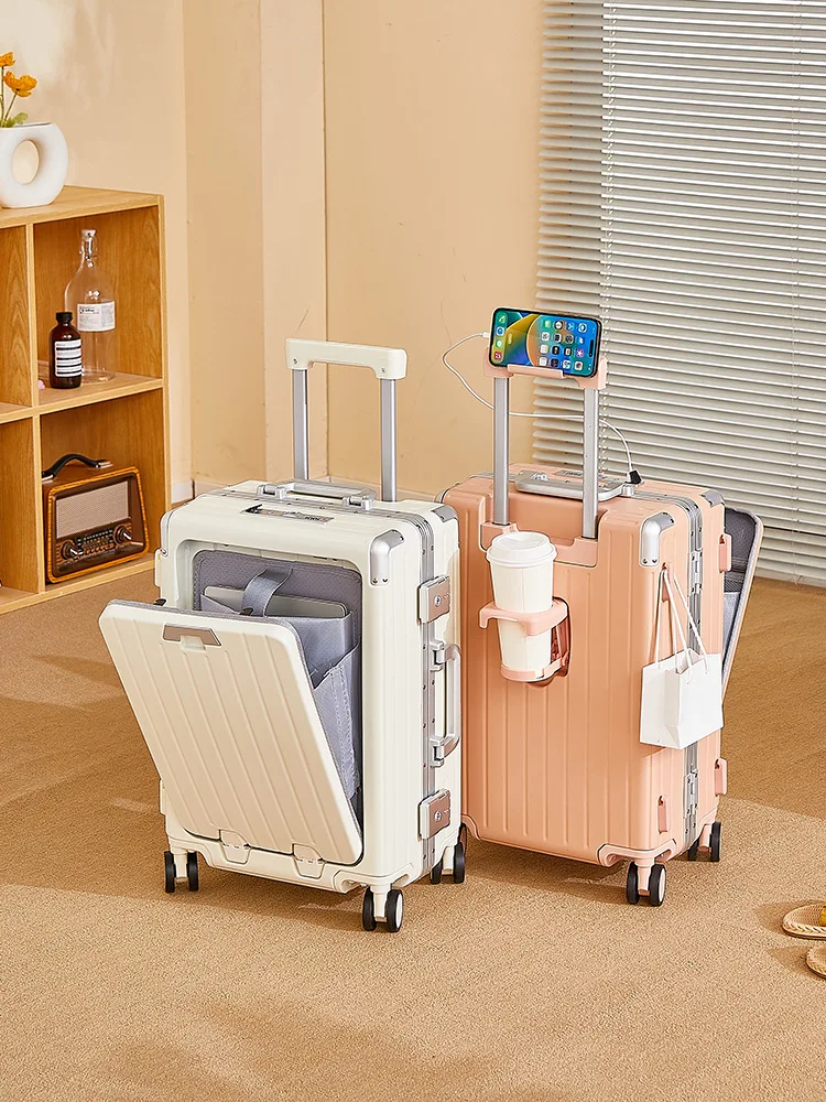 Unisex Durable PC Luggage Trolley Case with 360-Degree Swivel Spinner Wheels New Stable Anti-Lock Braking System