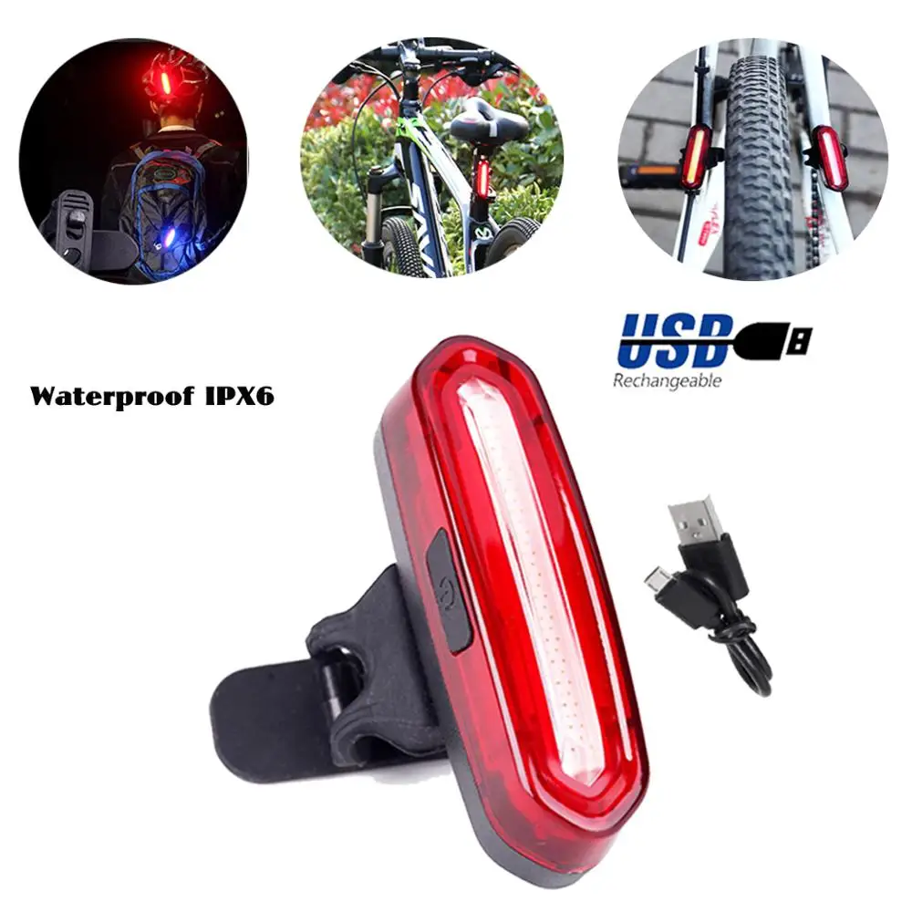 Bicycle Rear Light 120Lumens USB Rechargeable Led bike Light Waterproof MTB Road Bike Tail Cycling Light Flashing For Bicycle