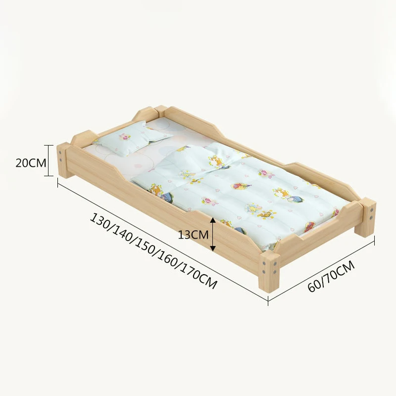 Kids Solid Wooden Single Bed for Kindergarten Kids Resting Bed Daycare Furniture Sleeping Cot for Kids wooden Baby Crib