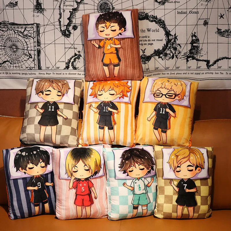 36*27cm anime Haikyuu Manga Peripheral Cute Cartoon Plushies Oikawa Tooru Kei Tsukishima Kageyama Sofa Cushion Pillow Stuffed Pl