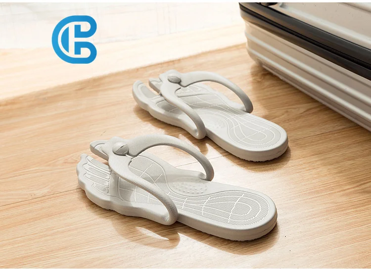 Travel Portable Folding Hotel Bathing Anti-slip Slippers Couple Beach Outer Wear When Clip Foot Flip Flops