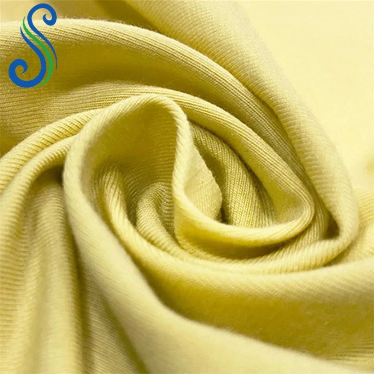 Hot Sale 210Gsm Anti-UV Eco-Friendly Knitted Bamboo Fiber Viscose Spandex Jersey Fabric for Baby Jumpsuit