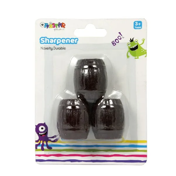 New design kids school cute horse animal shape 2 holes wooden pencil sharpener