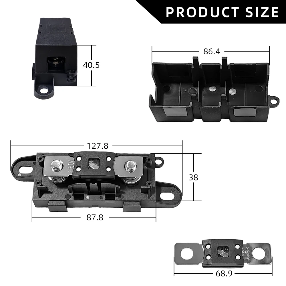 500A MEGA High Current Fuse AMG Fuse 500 Amp Bolt-on Fuse for Cars, Trucks, Construction Vehicles, Buses, Caravans