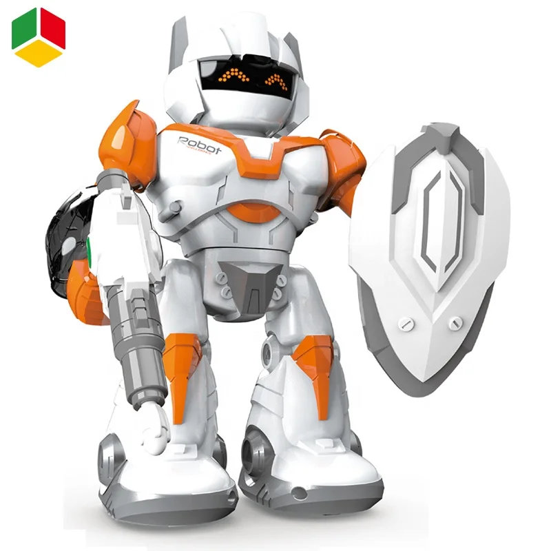 Заводская игрушка QS для обучения детей вращающаяся на 360 градусов электрическая игрушка-робот батарейках со звуком света