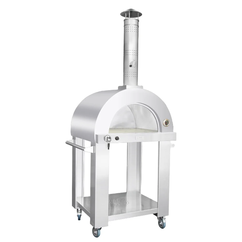 Outdoor Wood Fired Pizza Maker Stainless steel fruit Wood and Gas Pizza oven