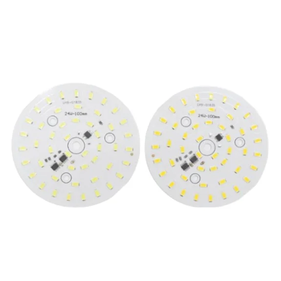 Высокая яркость AC220v SMD 5730 алюминиевая 100 мм Светодиодная печатная плата 24 Вт Встроенная светодиодная лампа с регулируемой яркостью белый/теплый белый для светодиодных ламп