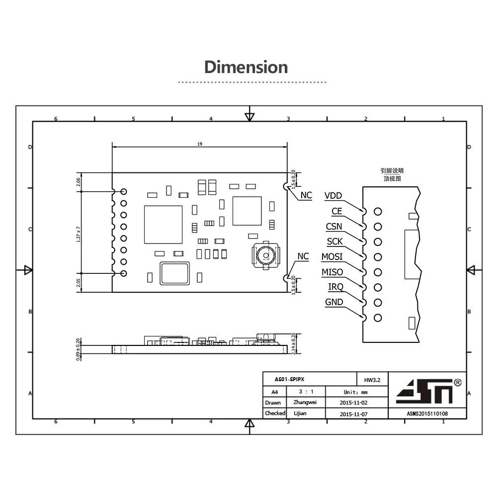 2.4ghz long range spi amplifier nrf24l01 transceiver module rf wireless transceiver