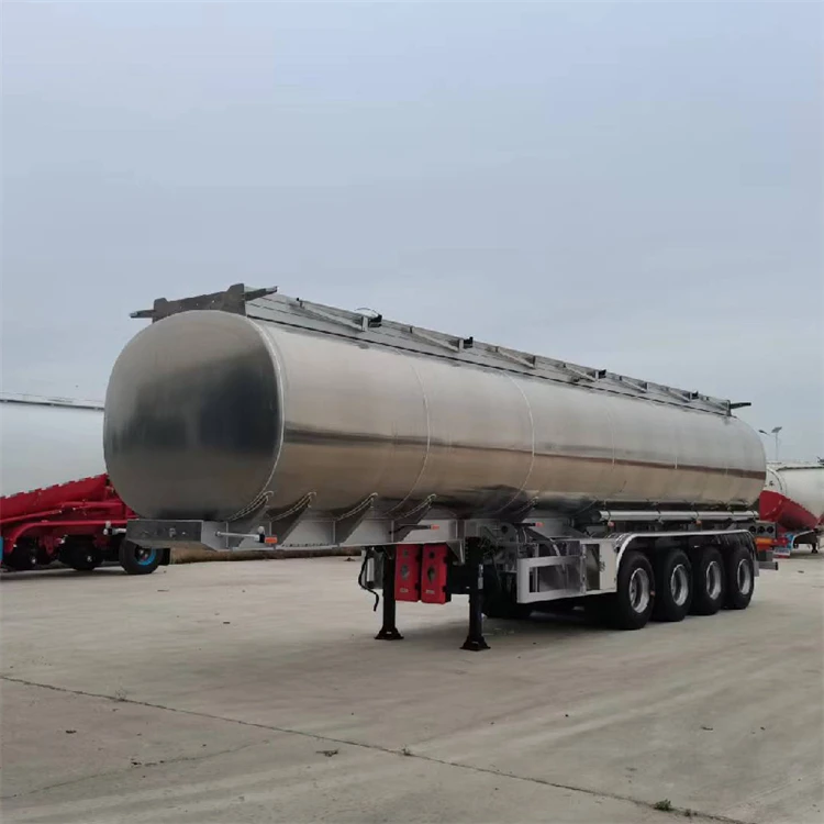 Food grade milk  water Aluminum Carbon Steel tanker edible Silo trailer Liquid Fuel Carrier trailer
