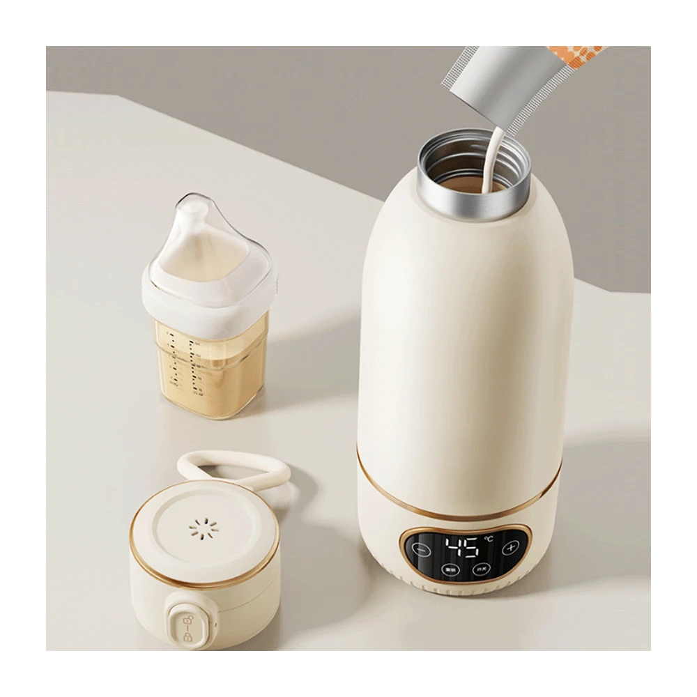 New Arrival JR07PRO  Stainless Portable Milk Warmer Travel Fast Heating Portable USB Rechargeable Warmer Baby Milk Bottle