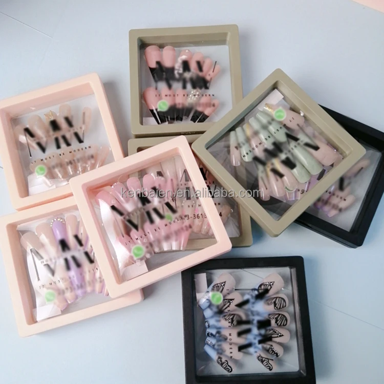 China Factory New Design Cardboard Packing Custom Logo Luxury Packaging Nail Boxes For Press Ons