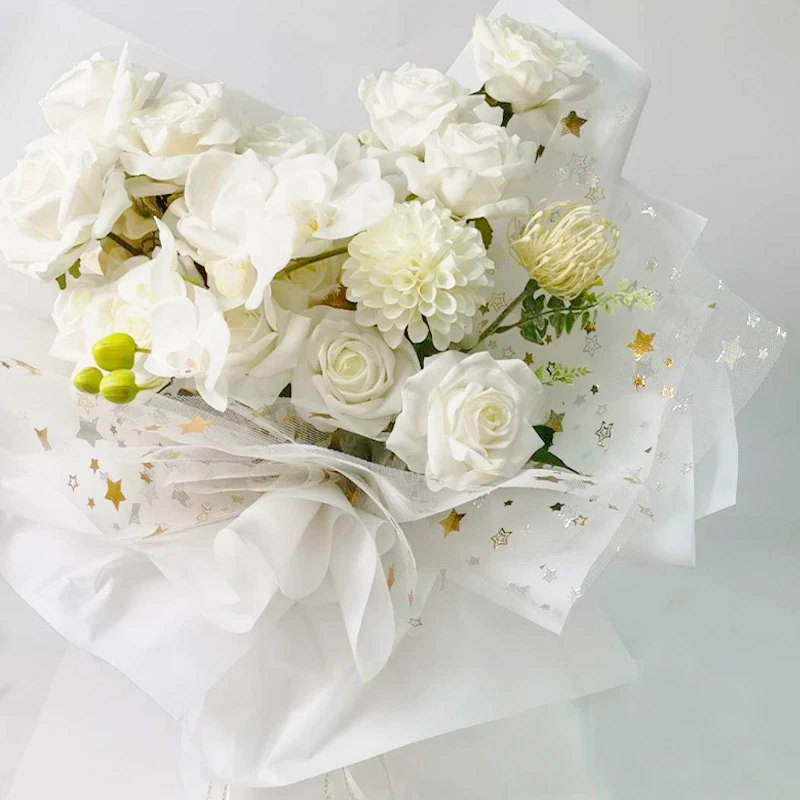 Star mesh Korean bronzing bouquet of flowers packaging florist materials flowers packaging materials
