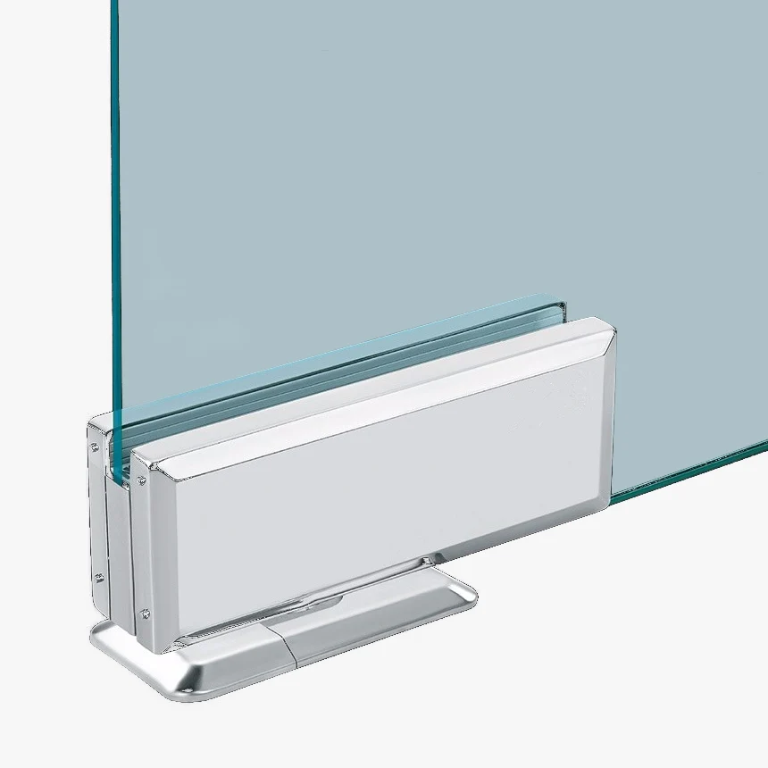 Stainless steel auto closing glass door pivot hydraulic patch fitting