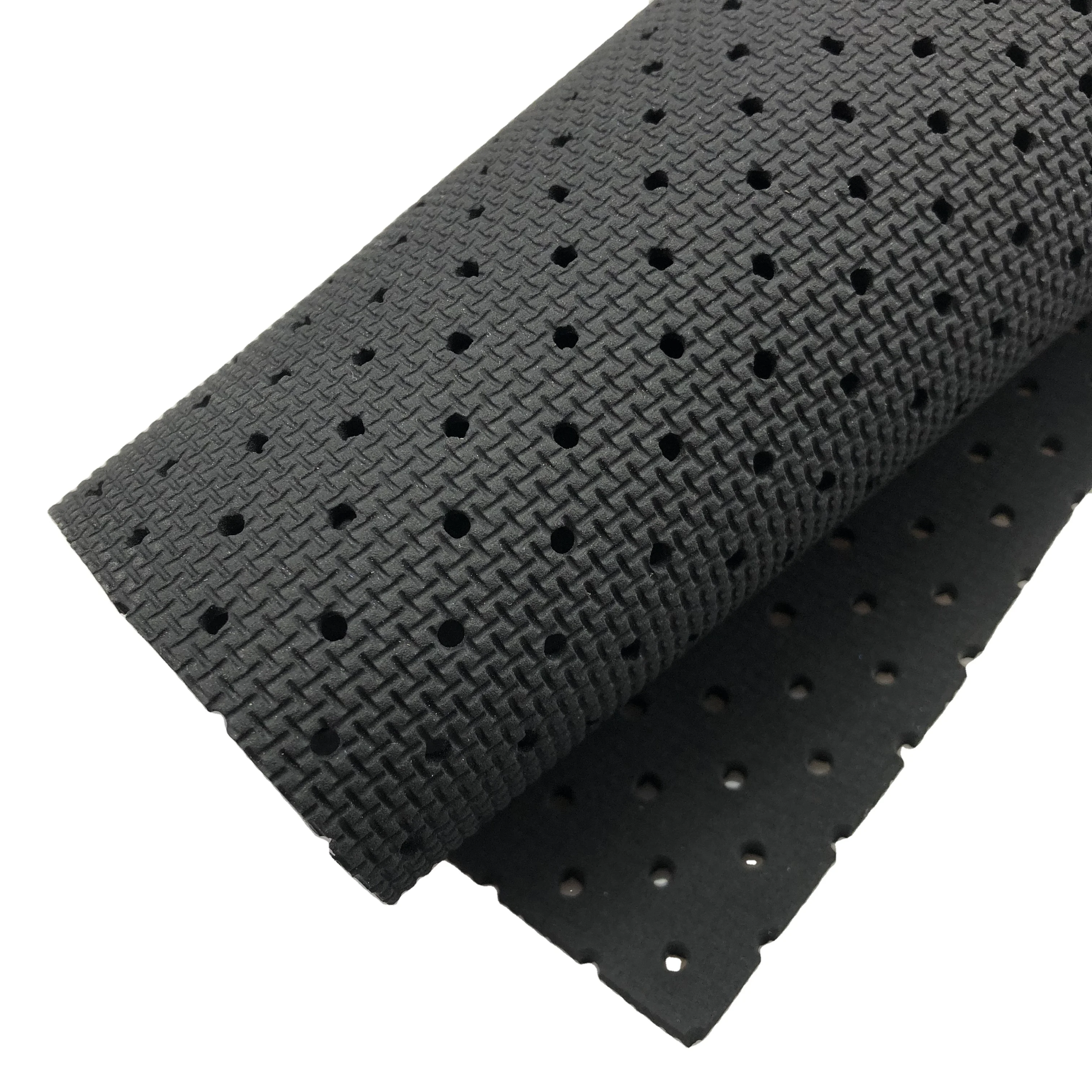 Good quality punching hole SBR neoprene embossed neoprene rubber for sale