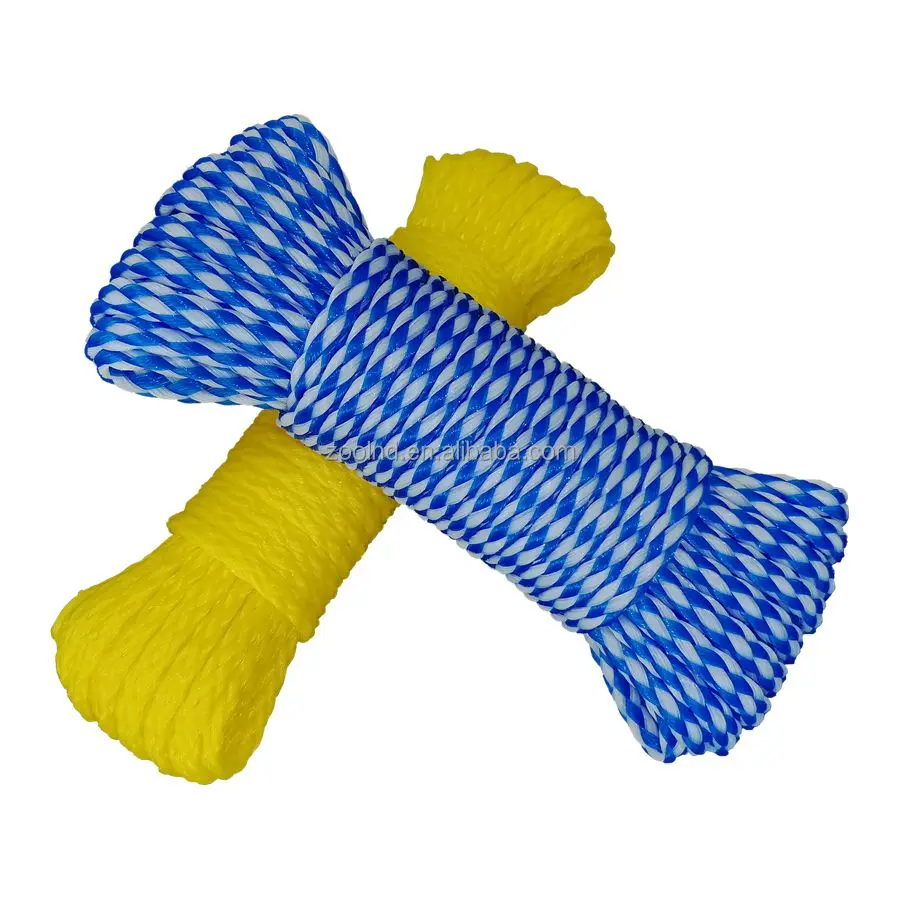 100% Polyethylene Monofilament Rope Mixed Color PE Hollow Braided Rope