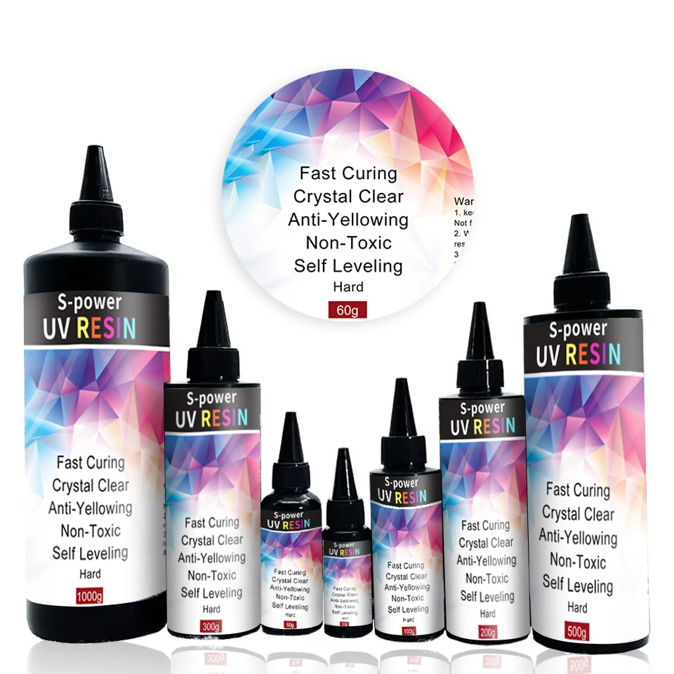 Customize 15/25/50/100g/200g Clear UV Resin For DIY Jewelry Making Craft Hard Type Ultraviolet Curing Solar Cure resin