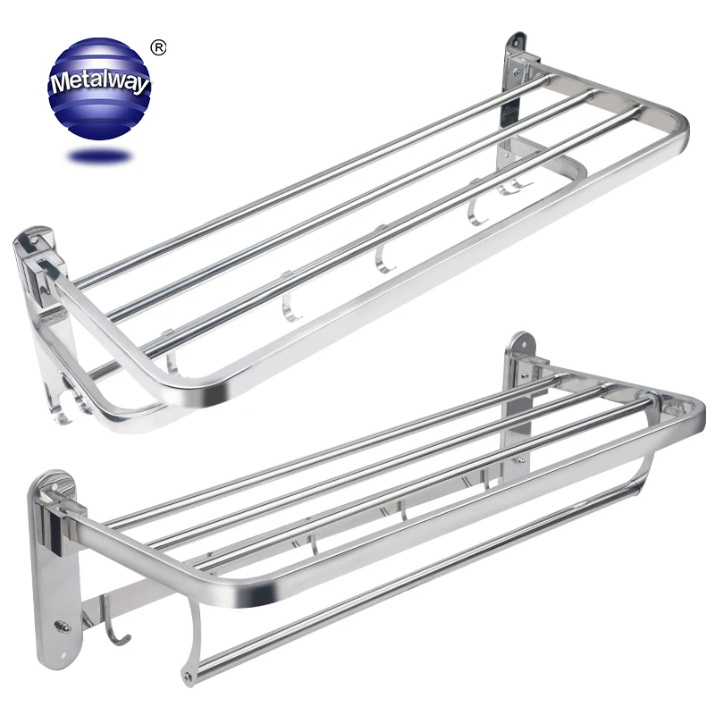 Hot Sale Modern Hotel Brief Style Single Rod Double Rod Bath Free Standing Towel Rack Bathroom Hardware Storage Rack Towel Rack