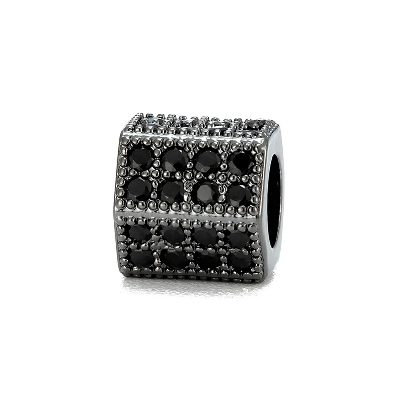 Manufacturer wholesale micro-setting accessories zircon hexagonal cylindrical spacer beads