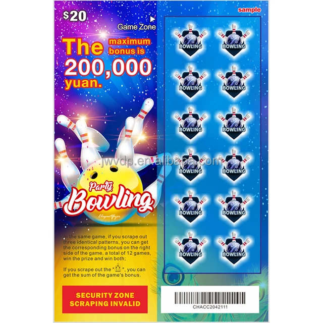 Factory direct sale lottery numbers digital prinating Black Core Paper Custom Sizes design winning lottery tickets